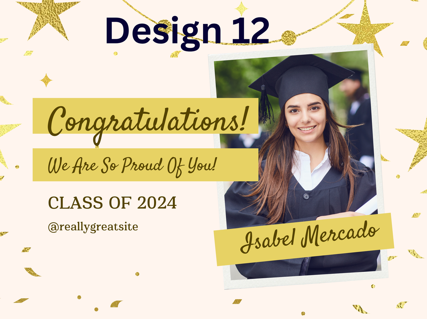 Graduation Lawn Signs w/Stake: 24 x 18in