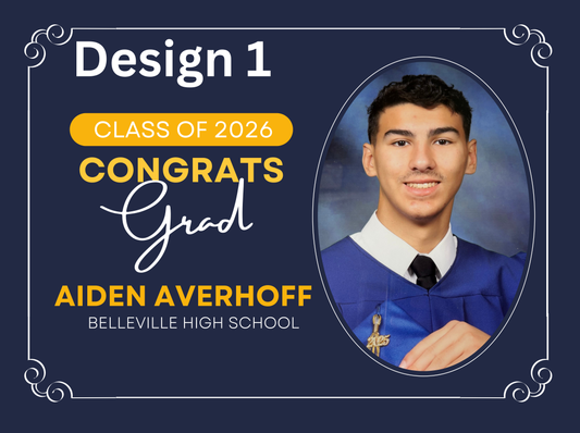 Graduation Lawn Signs w/Stake: 24 x 18in