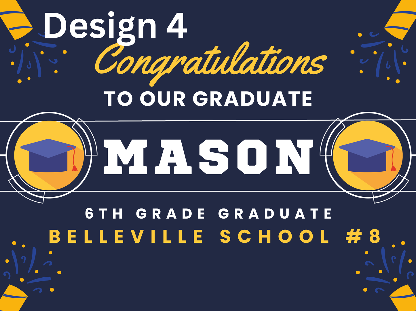 Graduation Lawn Signs w/Stake: 24 x 18in