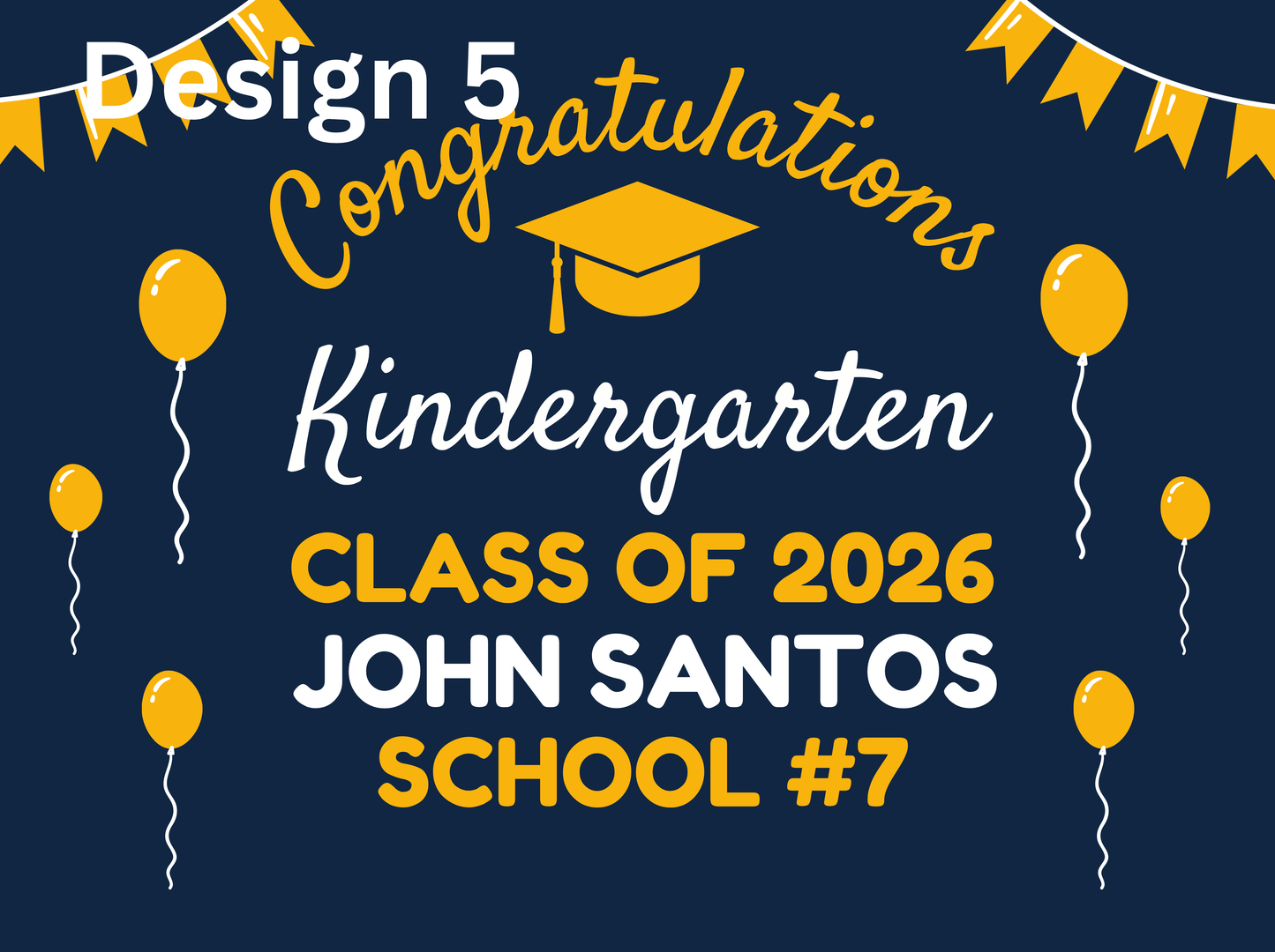 Graduation Lawn Signs w/Stake: 24 x 18in