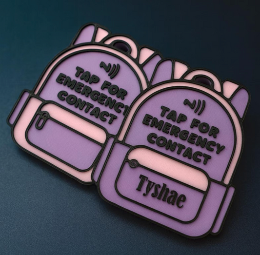 Custom Emergency Contact Bag Tags